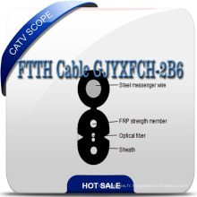 Câble de fibre optique autosuffisant FTTH Gjyxfch-2b6